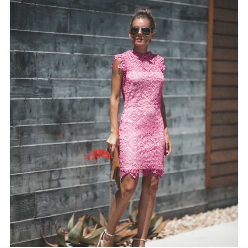 New Vici Lace Lilac Dress, Large